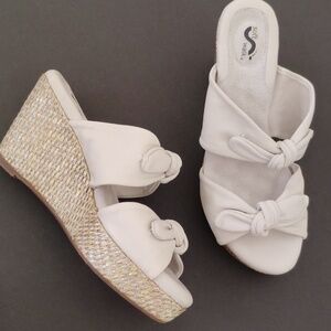 SoftWalk Leather Wedge Espadrilles Sandals - NWOT